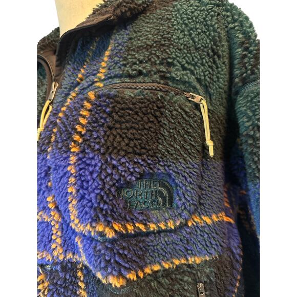 The North Face Women’s Oversized Sherpa Fleece Pullover Plaid Jacket L - Picture 6 of 10